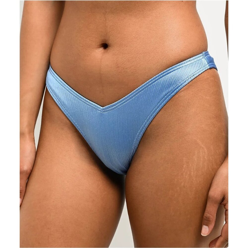 Damsel Meg Blue High Leg Bikini Bottom‎ Size Large